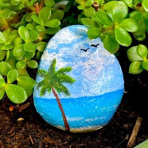 Ocean Scenery Garden Rock 🪴 🌴